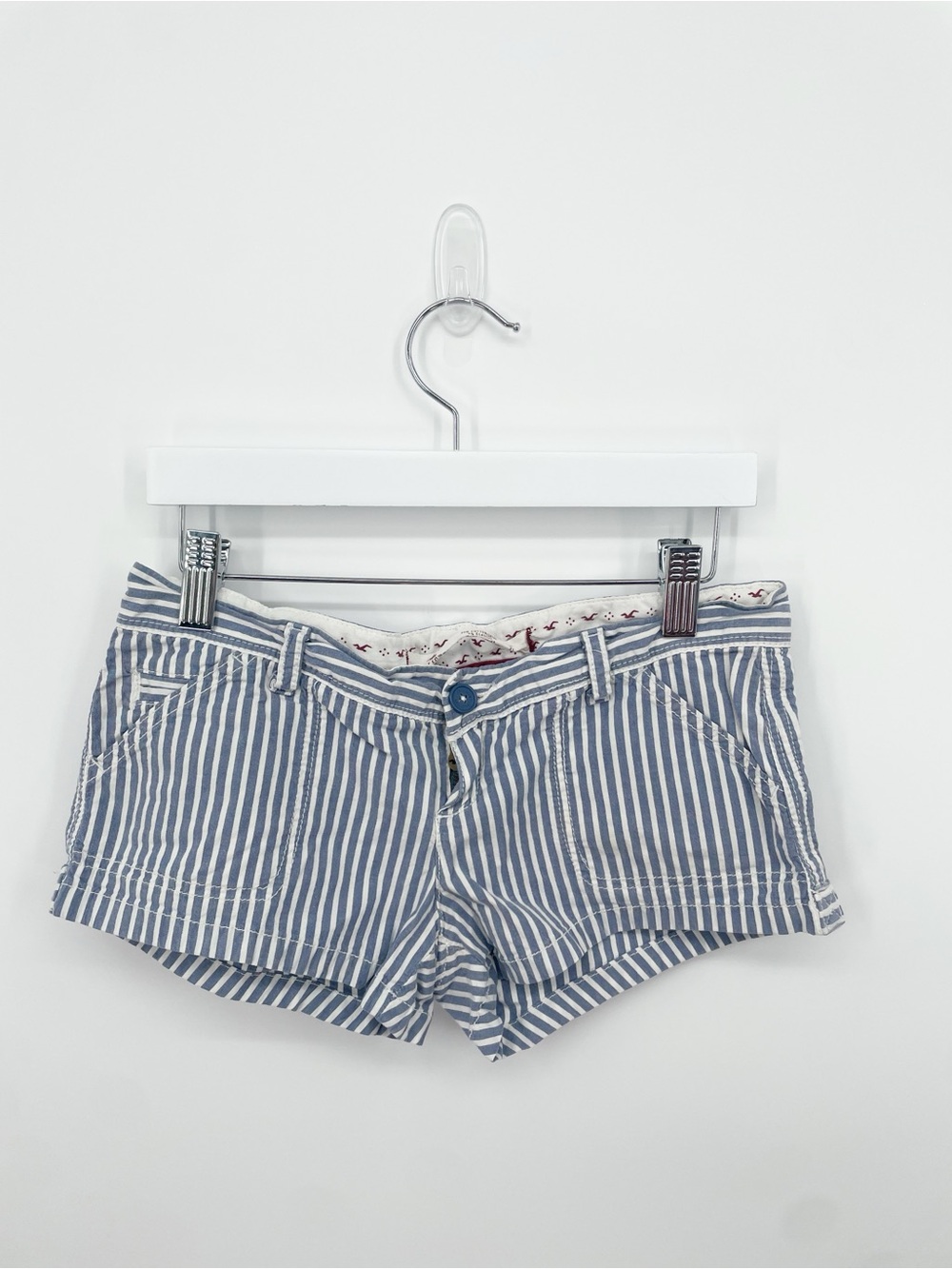 Hollister Y2K Striped Twill Mini Shorts